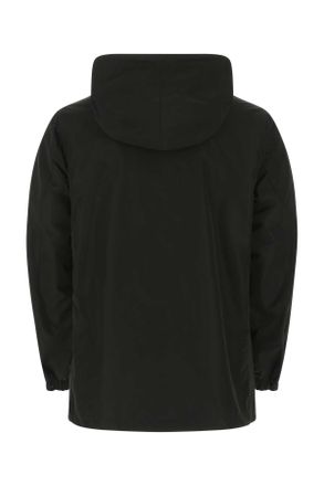 Burberry Mens Black Polyester Reversibile K-Way A1189 Trench Coat