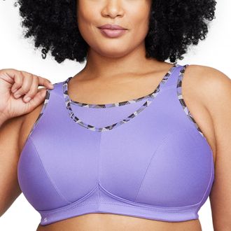 Glamorise No-Bounce Camisole Sports Wirefree Bra 1066 (Womens & Womens Plus) Purple