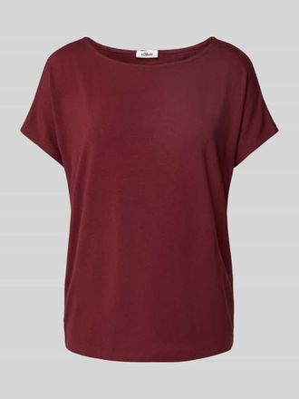 s.Oliver Red Label Loose Fit T-Shirt aus Viskose-Mix in Bordeaux, Gr&ouml;&szlig;e 34