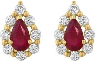 Effy Diamond & Ruby Stud Earrings in Red at Nordstrom Rack