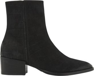 VIA VAI Rose Baker Enkellaarsjes - Dames - Laarzen met Hak - Zwart - 39 EU - Leer - Schoenen