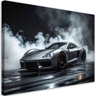 Feeby Impresi&oacute;n De Imagen, Coche Deportivo Plateado, 120x80