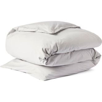Coyuchi Organic Cotton Percale Duvet Cover in Seal at Nordstrom, Size California King
