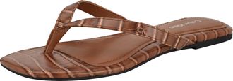 Calvin Klein Womens Stelea Sandal, Dark Natural Croco 120, 7.5 UK