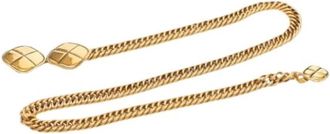 Chanel Pre-owned Vintage Kettingriem - Dames - Vintage Accessoires - Geel - ONE Size - Vintage
