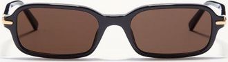 Valentino Rectangular Acetate Eyewear unisex BLACK/GREY 52