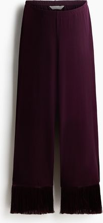 H&M MAMA Jerseyhose mit Fransen - Purple
