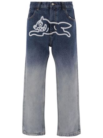 Icecream Cotton Denim Jeans Featuring Playful Ombr&eacute; Print