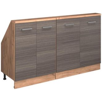 Vicco Set di mobili sottotetto Rion, Grigio nobile/rovere dorato, Set di 2, Vicco
