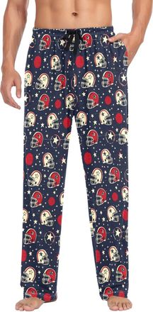 Alaza Mens Pajama Bottoms Rugby Cotton Pajama Pants for Men with Pockets Lounge Pants Sleepwear, S