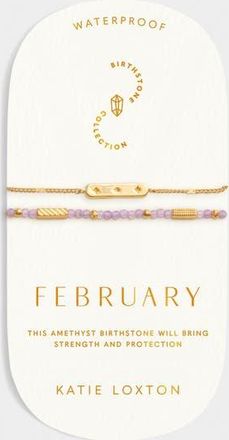 Katie Loxton Birthstone Bracelet February in Amethyst at Nordstrom