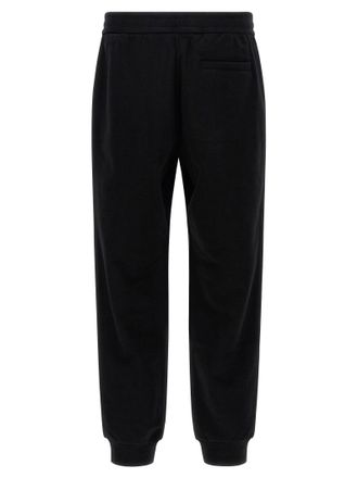Versace Logo-Embroidered Cotton Joggers - Black