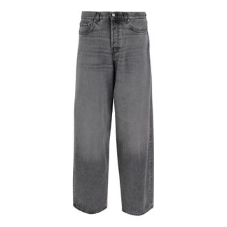 Haikure Loose Fit Jeans, female, Gray, W24, Grey Trousers for Men