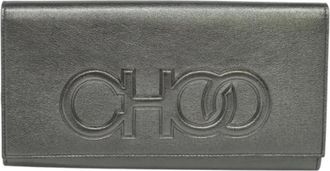Jimmy Choo London Tweedehands leren handtassen - Dames - Vintage Schoudertas - Grijs - ONE Size - Leer - Vintage