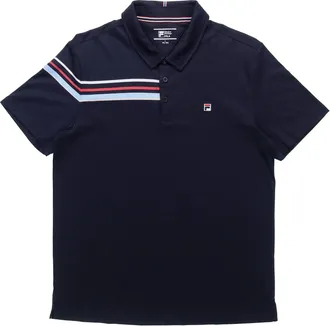 Fila Contrast Colors StripesSport Casual Short Sleeve poloShirt Men s Blue F11M121114F-NV