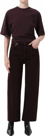 A Gold E Ren Wide Leg Jean In Sloe Berry