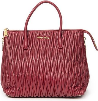Miu Miu Convertible Side Zip Tote Schoudertas