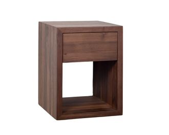 Woodek Mesilla de noche flotante en nogal y acabado mate