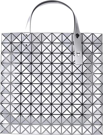 Bao Bao Issey Miyake Silver Prism Geometric Panel Reflective PVC Tote Bag