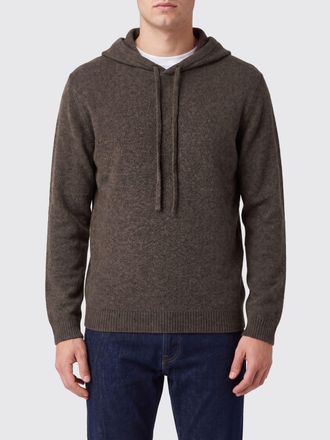 Roberto Collina Felpa con cappuccio in maglia di lana merino