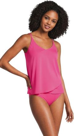 Lands End Dd-cup Tulip Hem Tankini Top in Pink Azalea at Nordstrom, Size X-Small