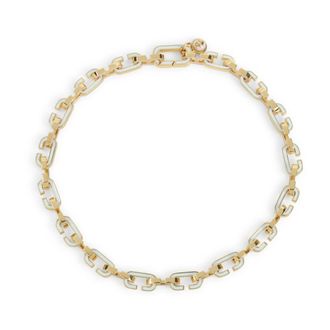 Casablanca Enamel C Link Ketting - Heren - Kettingen - Geel - ONE Size - Accessoires