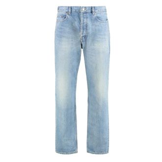 Saint Laurent Straight Fit Jeans, male, Blue, W33, Mick 5-pocket straight-leg jeans