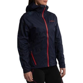La Sportiva Ethereal Pro Jacket - Womens in Deep Sea/cherry Tomato at Nordstrom, Size Small
