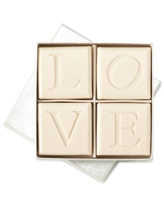 Carved Solutions Set Of 4 Aqua Mineral Monogrammed Soaps