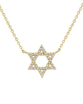 Sabrina Designs 14K 0.10 Ct. Tw. Diamond Star Of David Necklace