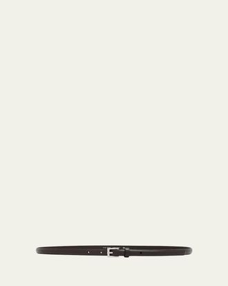 The Row City Leather Skinny Belt