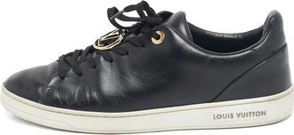 Louis Vuitton Sneakers in pelle con placca logo - Nero
