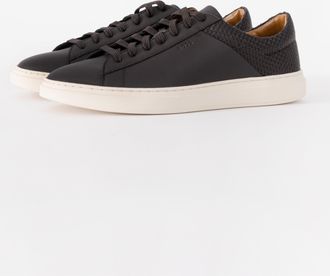 Boss Orange by Hugo Boss Unisex Kieran Tenn Trainers in Dark Grey Leather - Size UK 11