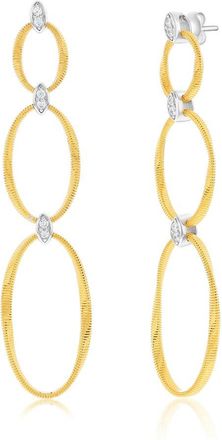 Suzy Levian Suzy Levian Golden Helix Silver Cz Dangle Drop Earrings