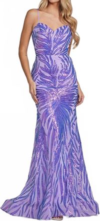 Nox Anabel Sweetheart Trumpet Evening Gown In Lilac