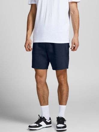 Jack & Jones Sweatshorts JACK & JONES JPSTGORDON mit elastischem Bund, Herren, Gr. XS, N-Gr, blau (navy blazer), Web, Obermaterial: 61% Polyester, 39% Baumwolle, u