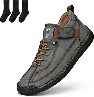 Generic Emiline Comfortable Orthopedic Sneakers, Handmade Leather Comfy Arch Support Shoes for Women and Men (Green,8.5)