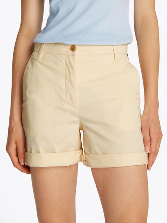 Tommy Hilfiger Chinoshorts TOMMY HILFIGER CO BLEND GMD CHINO SHORT, Damen, Gr. 32, N-Gr, weiss (ivory petal), Web, Obermaterial: 65% Baumwolle, 33% Lyocell, 2% Elast