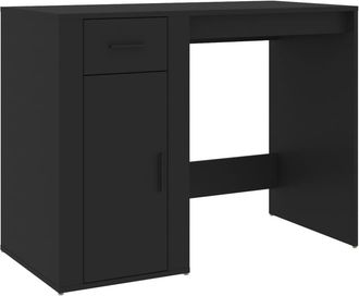 vidaXL Escritorio De Madera Contrachapada Negro 100x49x75 Cm Vidaxl