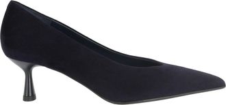 Sergio Levantesi Pacific Blue Beatrix67 Suede Kitten-Heel Pumps