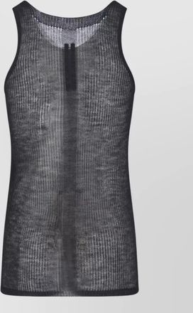 Rick Owens sleeveless sheer ribbed texture top