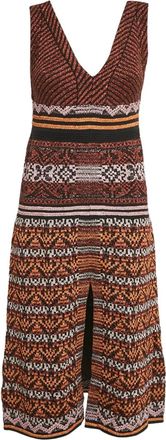 Missoni Abito midi con scollo a V - Arancione