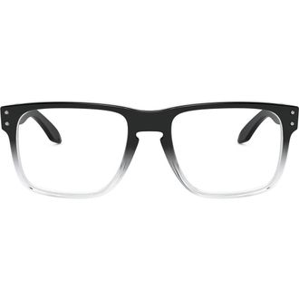 Oakley Holbrook 56mm Square Optical Glasses in Polished Black Clear Fade at Nordstrom