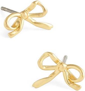 Madewell Baby Bow Stud Earrings in Vintage Gold at Nordstrom