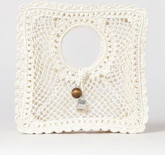Jacquemus Borsa Le Petit Carre Spiaggia Jacquemus in rafia crochet