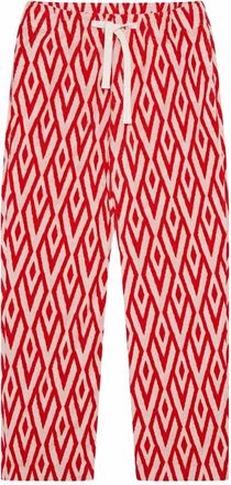 Orlebar Brown Womens Hobie Cano Jacquard Trousers In Summer Red/white Sand