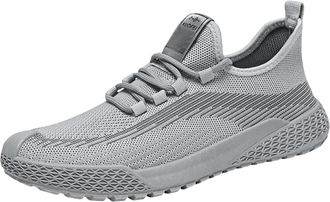 Generic 2026 Running Shoes Mens Casual Slip On Lace Up Plus Size Walking Light (Grey, 7.5)