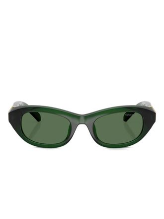 Swarovski Zonnebril met ovaal montuur - Groen