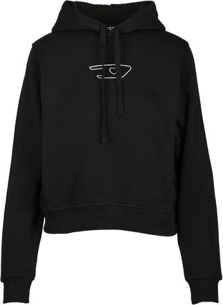 Diesel Black Embroidered Hooded Sweatshirt
