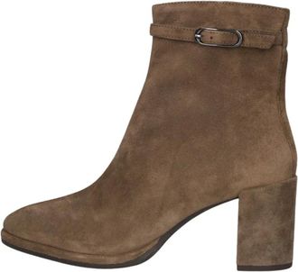 Unisa Larisa Enkellaarsjes - Dames - Schoenen - Beige - Maat: 39 EU Leer